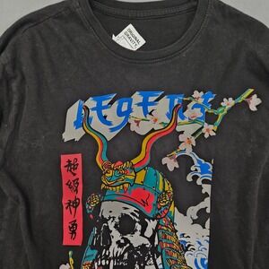 Original Gravity Mens S Samurai Skull Shirt Y2K Japanese Goth Grunge Streetwear